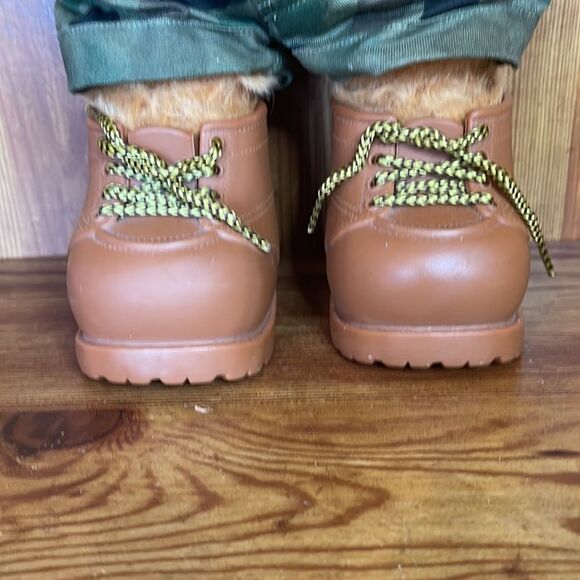 Vintage Xavier Robert’s Furskins Plush Bear with Camo Shorts and Boots - Picture 2 of 6